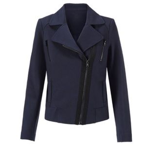 Cabi Chance Blazer Navy Moto Jacket Large